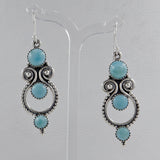 Larimar Silver Earrings