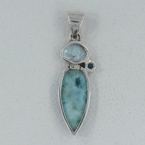 925 Sterling Silver Larimar Pendants