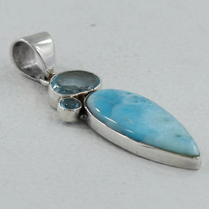 925 Sterling Silver Larimar Pendants