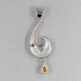 Rainbow Moonstone Silver Pendant