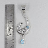 Rainbow Moonstone Silver Pendant