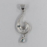 Rainbow Moonstone Silver Pendant