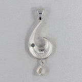 Rainbow Moonstone Silver Pendant