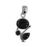 Black Onyx 925 Silver Pendant