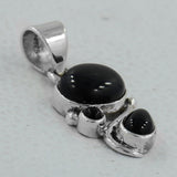 Black Onyx 925 Silver Pendant