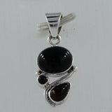 Black Onyx 925 Silver Pendant