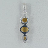 925 Sterling Silver Pyrite Pendant