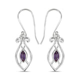 925 Sterling Silver Pendant Set Made with Amethyst Gemstone