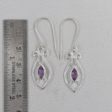 925 Sterling Silver Pendant Set Made with Amethyst Gemstone