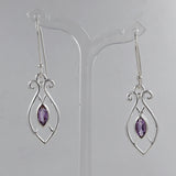 925 Sterling Silver Pendant Set Made with Amethyst Gemstone