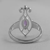 925 Sterling Silver Pendant Set Made with Amethyst Gemstone