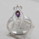 925 Sterling Silver Pendant Set Made with Amethyst Gemstone