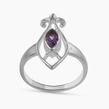 925 Sterling Silver Pendant Set Made with Amethyst Gemstone