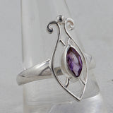 925 Sterling Silver Pendant Set Made with Amethyst Gemstone