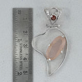 Raw Amethyst Gemstone Solid Silver Pendant