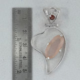 Raw Amethyst Gemstone Silver Pendant