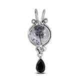 925 Sterling Silver Charoite Pendant