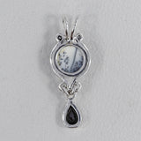 925 Sterling Silver Charoite Pendant