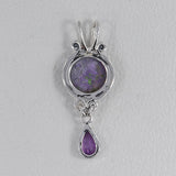 925 Sterling Silver Charoite Pendant