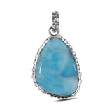 Larimar Gemstone Silver Pendant