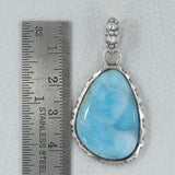 Larimar Gemstone Silver Pendant