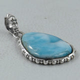 Larimar Gemstone Silver Pendant