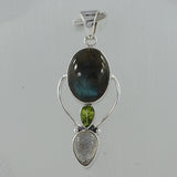 925 Sterling Silver Labradorite Pendant