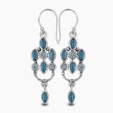 Blue Topaz Silver Earrings