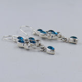 Blue Topaz Silver Earrings