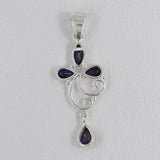 Blue Iolite 925 Silver Pendant