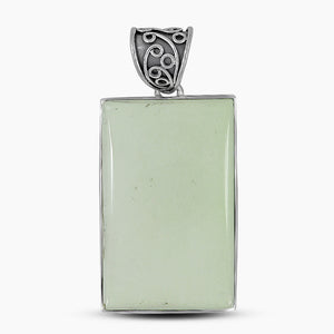 925 Sterling Silver Lemon Chrysoprase Pendants