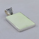 925 Sterling Silver Lemon Chrysoprase Pendants
