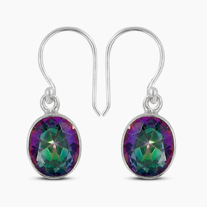 Mystic Quartz Silver Earrings