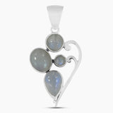 Hessonite Gemstone Silver Pendants