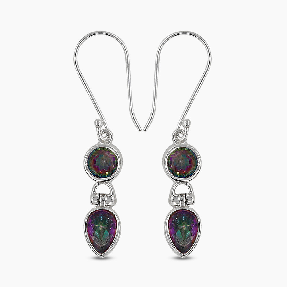Mystic Quartz Silver Earrings