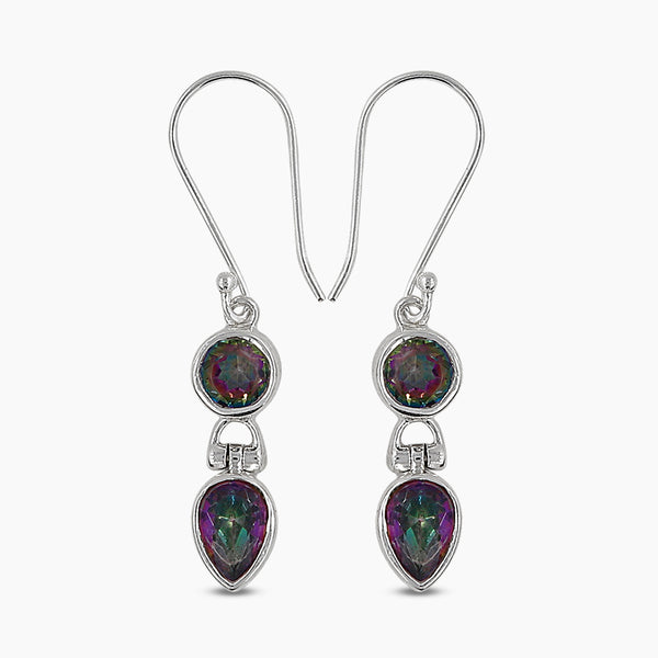 Mystic Quartz Silver Earrings