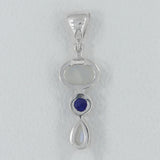 Rainbow Moonstone Silver Pendant