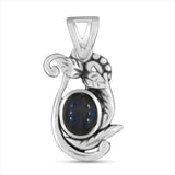 Rainbow Moonstone Silver Pendant