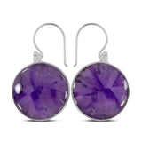 Purple Supper Seven Silver Earrings