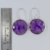 Purple Supper Seven Silver Earrings