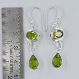 Peridot Silver Earrings