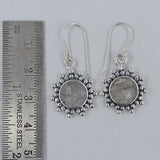 Muonionalusta Meteorite Slice Dangle Earrings