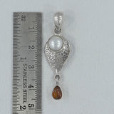 Pearl & Tourmaline 925 Silver Pendant