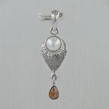 Pearl & Tourmaline 925 Silver Pendant