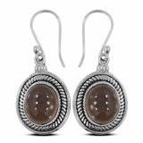 Smoky Quartz Silver Earrings