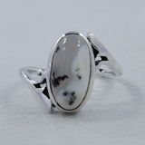 925 Silver Dendritic Opal Ring