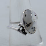 925 Silver Dendritic Opal Ring