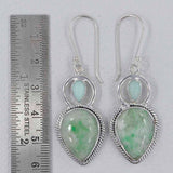 Glacier Green Emerald Silver Earrings