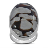 Peanut Wood Jasper Silver Ring