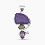 Charoite Silver Pendants